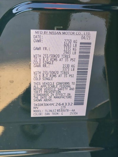 2023 Nissan Pathfinder Platinum 4WD