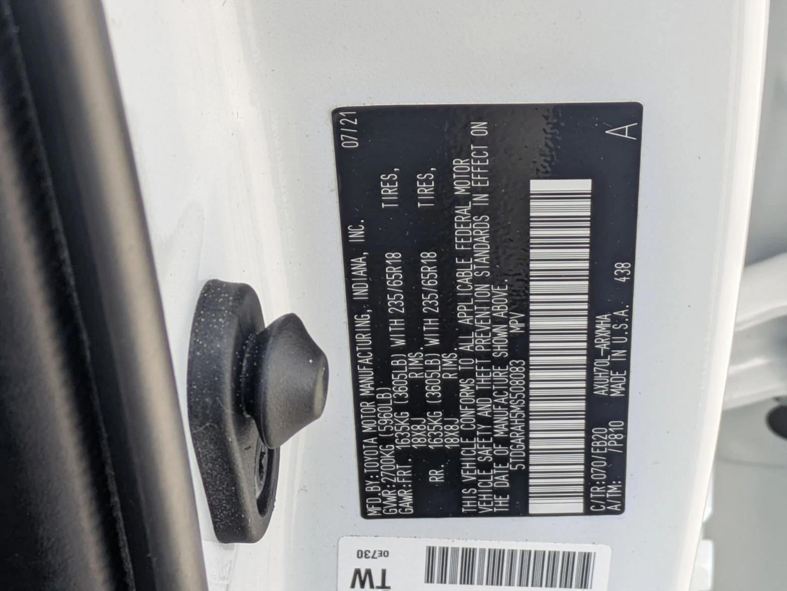 2021 Toyota Highlander Hybrid XLE FWD (Natl)