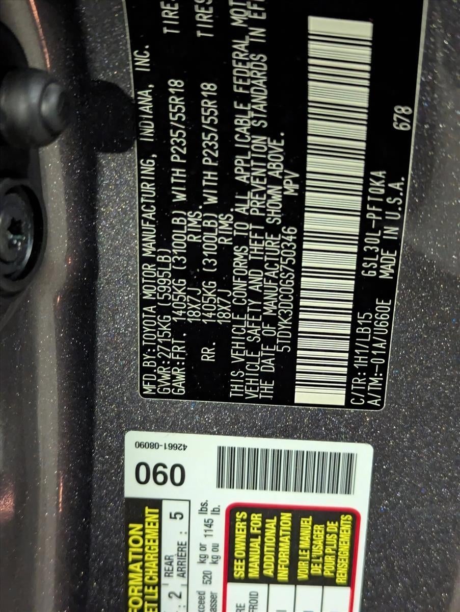 2016 Toyota Sienna 5dr 7-Pass Van Ltd FWD (GS)