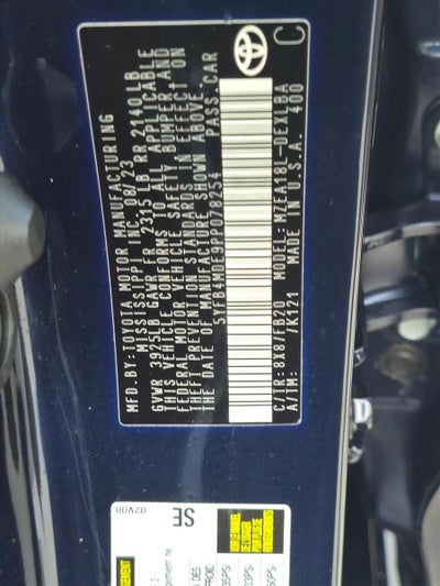 2023 Toyota Corolla LE CVT (Natl)