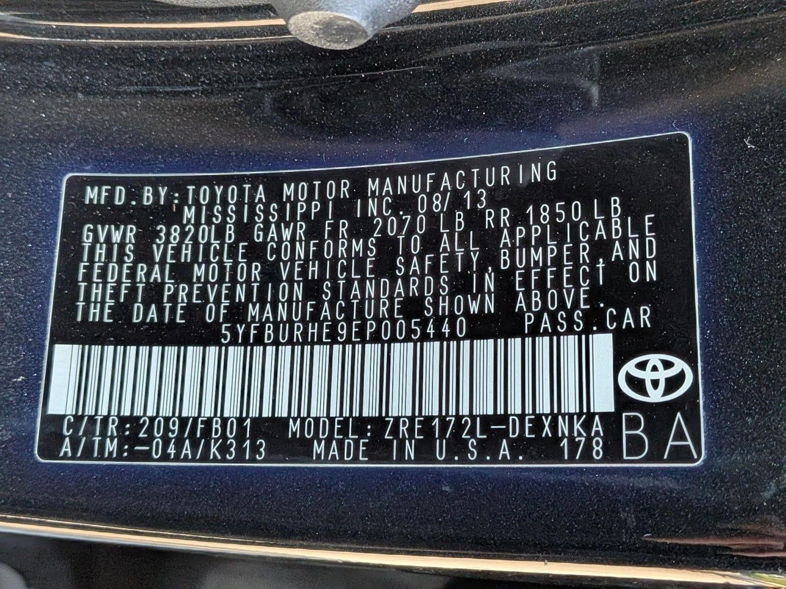 2014 Toyota Corolla 4dr Sdn CVT Auto LE Plus (Natl)