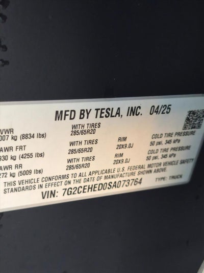 2025 Tesla Cybertruck AWD