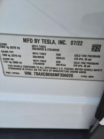 2022 Tesla Model X Plaid AWD