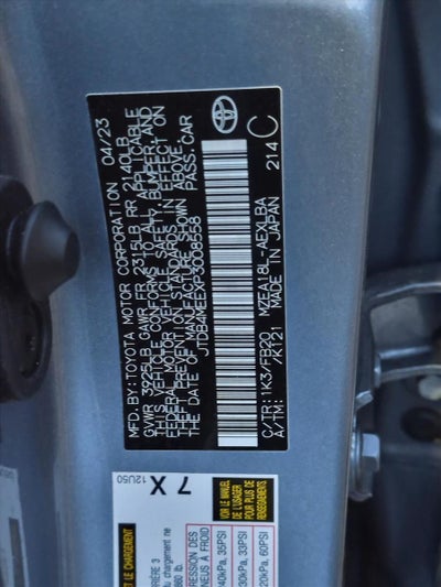 2023 Toyota Corolla LE CVT (Natl)