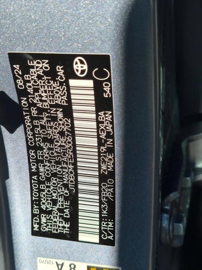 2024 Toyota Corolla Hybrid LE FWD (Natl)