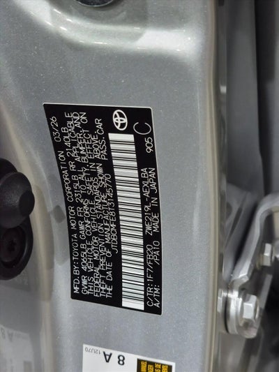 2026 Toyota Corolla Hybrid LE FWD (Natl)