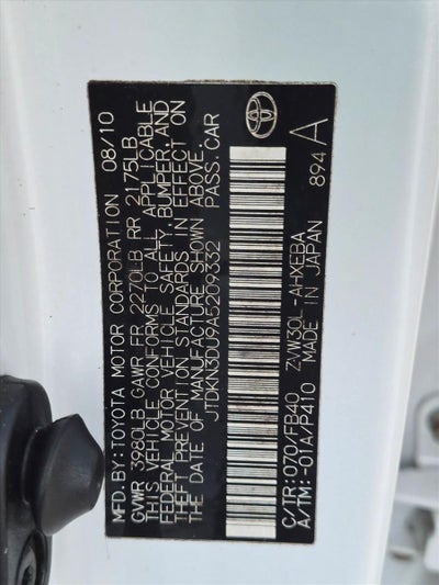 2010 Toyota Prius 5dr HB III (Natl)