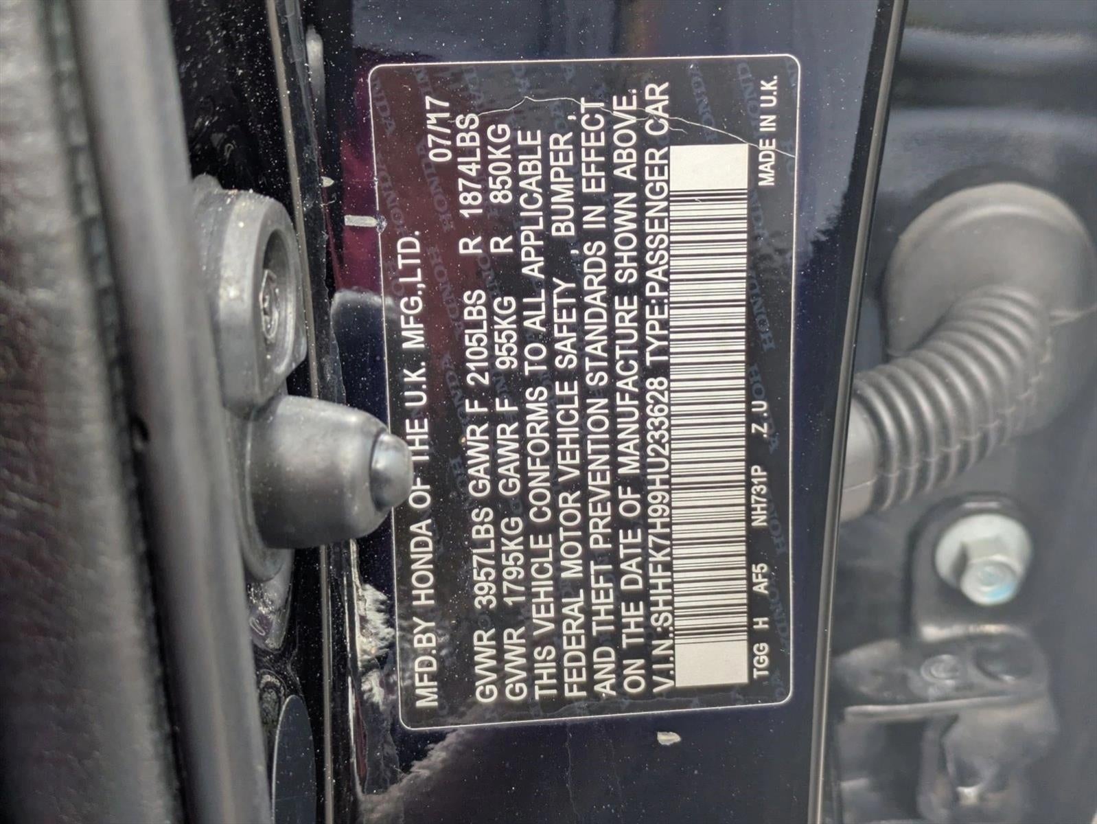 2017 Honda Civic Hatchback Sport Touring CVT