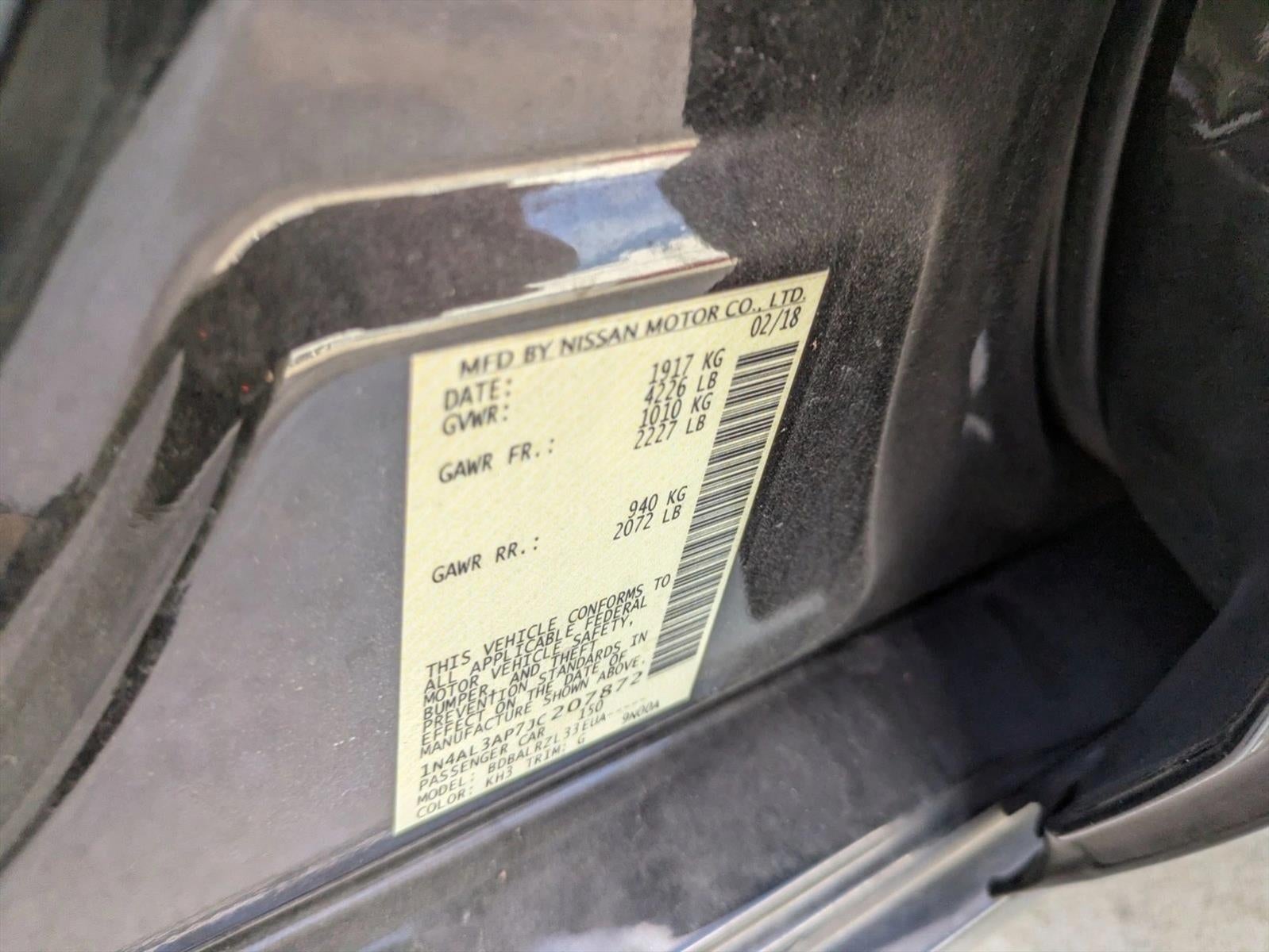 2018 Nissan Altima 2.5 SL Sedan