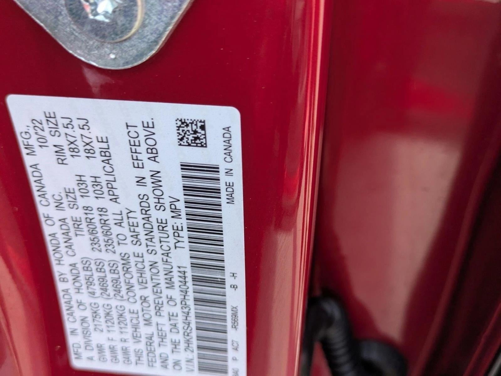 2023 Honda CR-V EX AWD w/o BSI