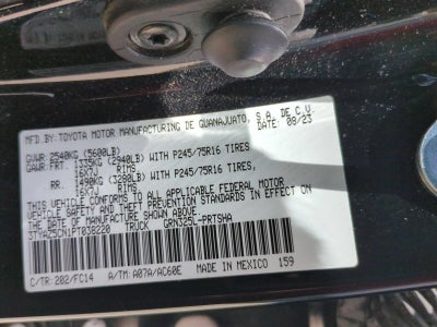 2023 Toyota Tacoma 2WD 2WD SR5 Double Cab 5' Bed V6 AT (GS)