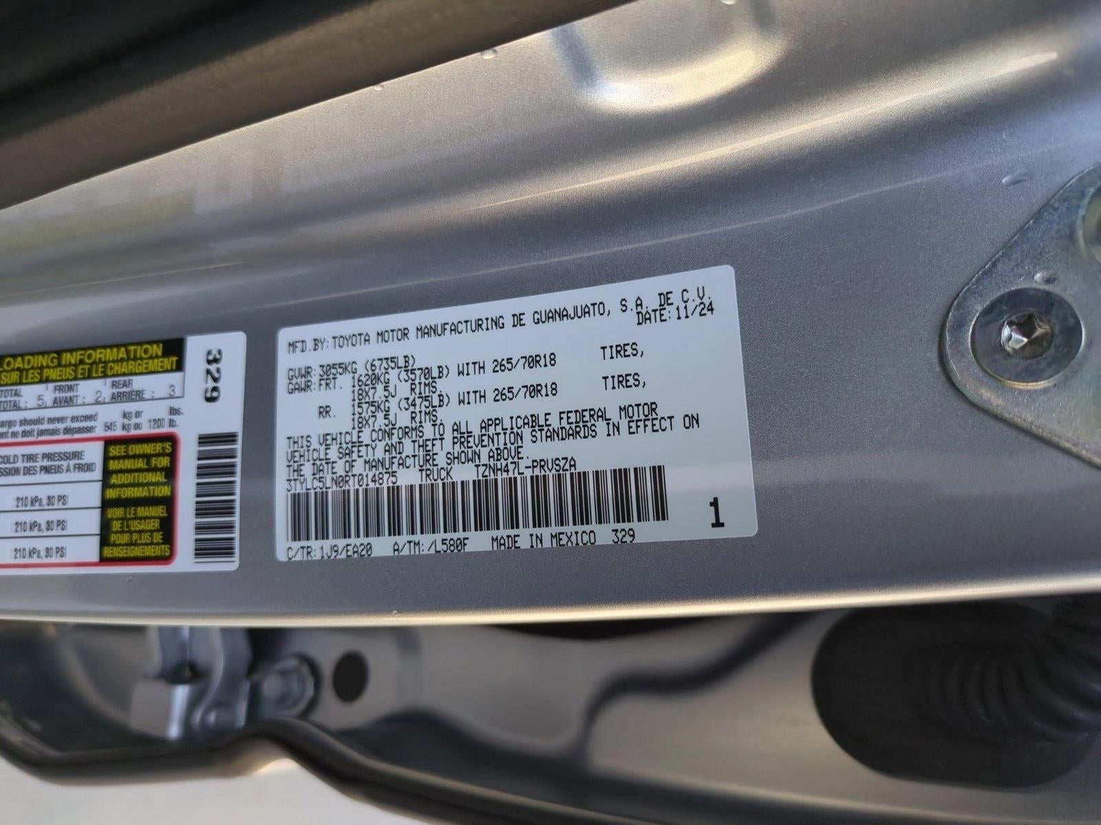 2024 Toyota Tacoma 4WD 4WD TRD Off Road Hybrid Double Cab 5' Bed AT (Natl)