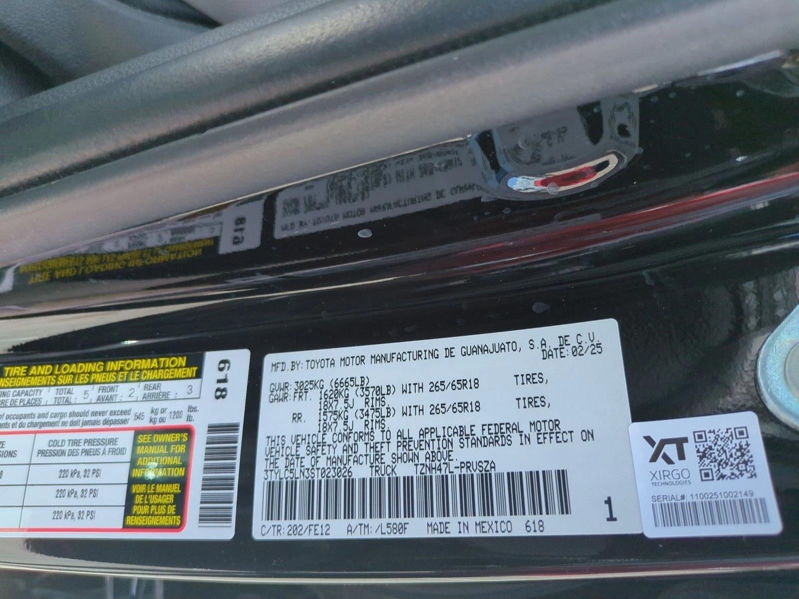 2025 Toyota Tacoma 4WD 4WD TRD Sport Hybrid Double Cab 5' Bed AT (Natl)