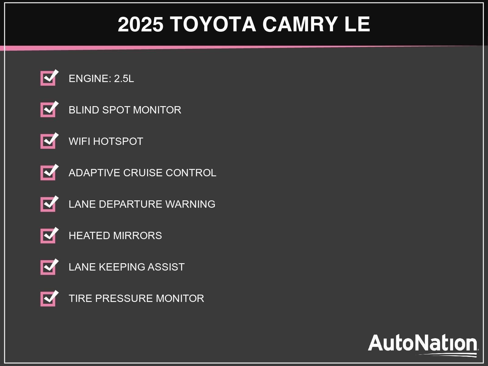 2025 Toyota Camry LE (Natl)