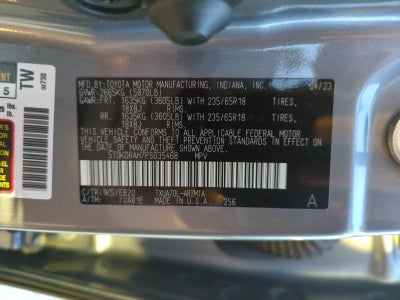 2023 Toyota Highlander XLE FWD (Natl)