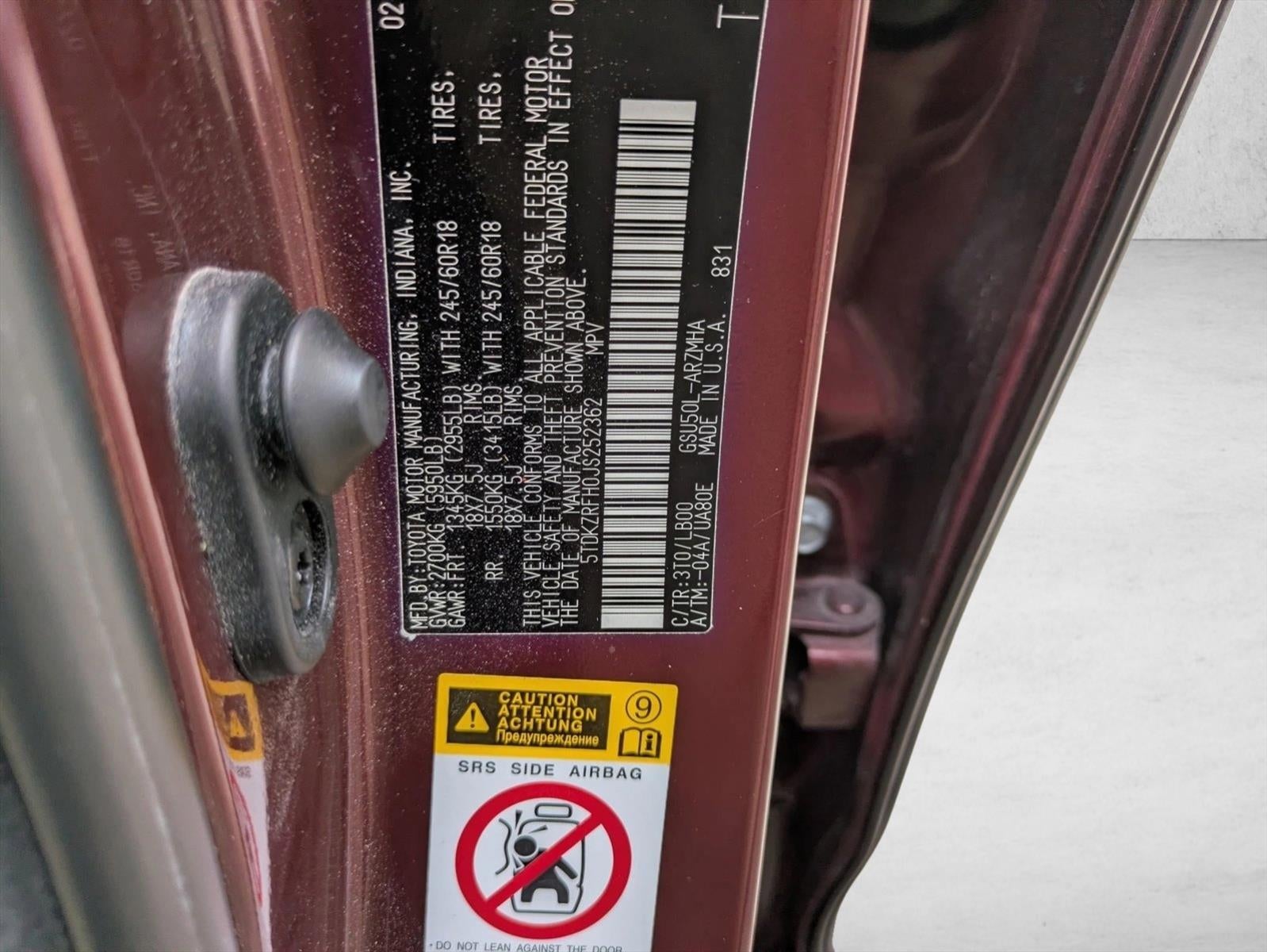 2018 Toyota Highlander XLE V6 FWD (Natl)