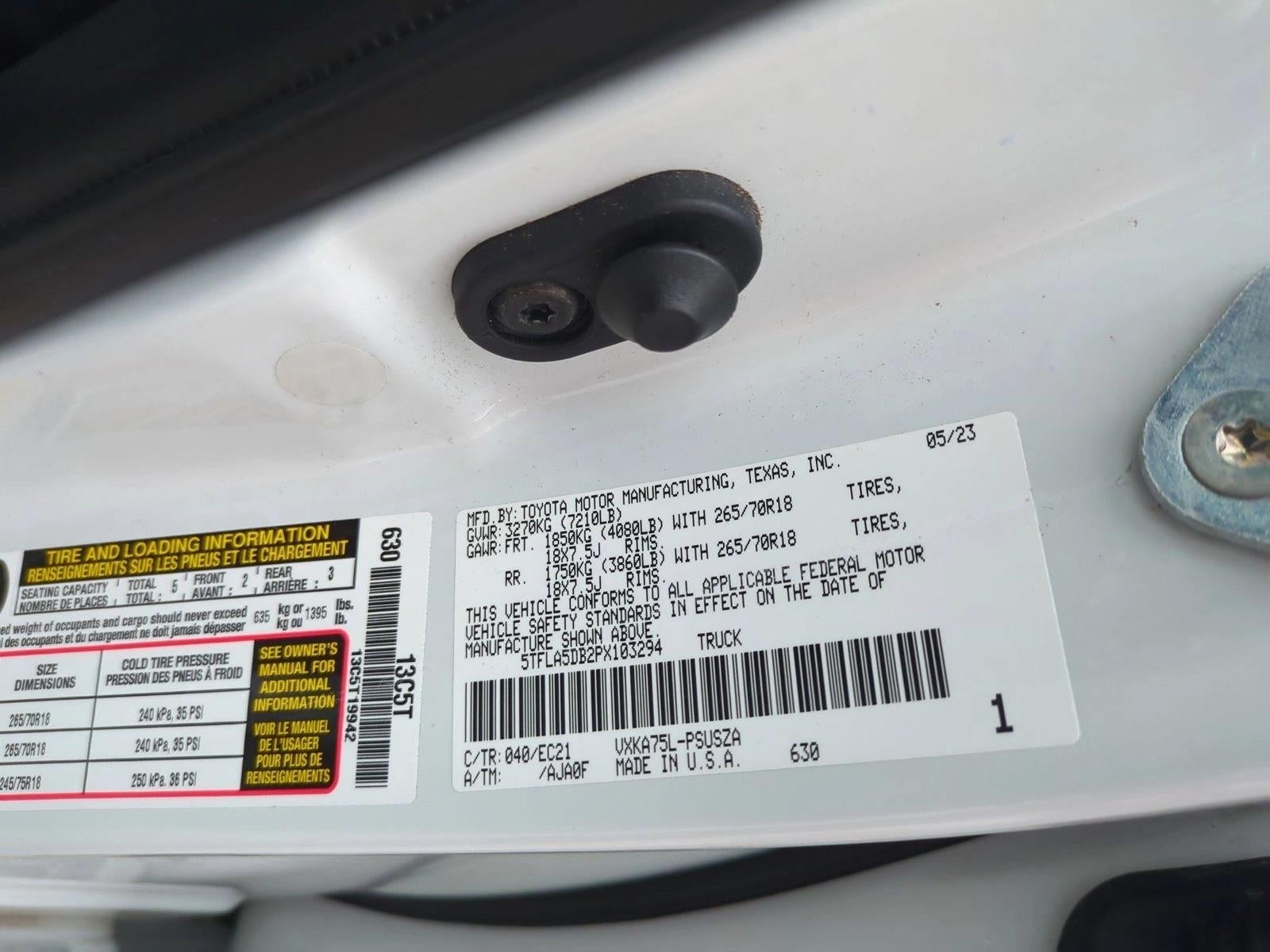 2023 Toyota Tundra 4WD 4WD SR5 CrewMax 5.5' Bed (SE)