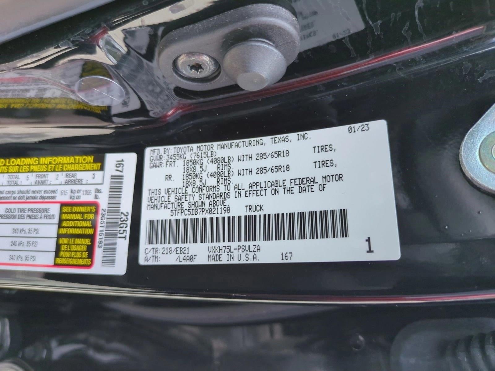 2023 Toyota Tundra 4WD 4WD TRD Pro Hybrid CrewMax 5.5' Bed (Natl)