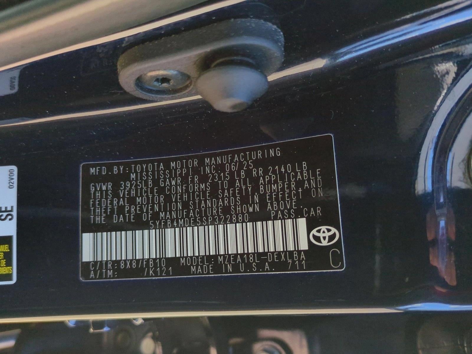 2025 Toyota Corolla LE CVT (Natl)