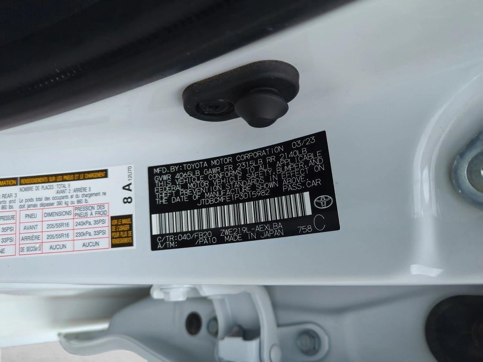 2023 Toyota Corolla Hybrid LE FWD (Natl)