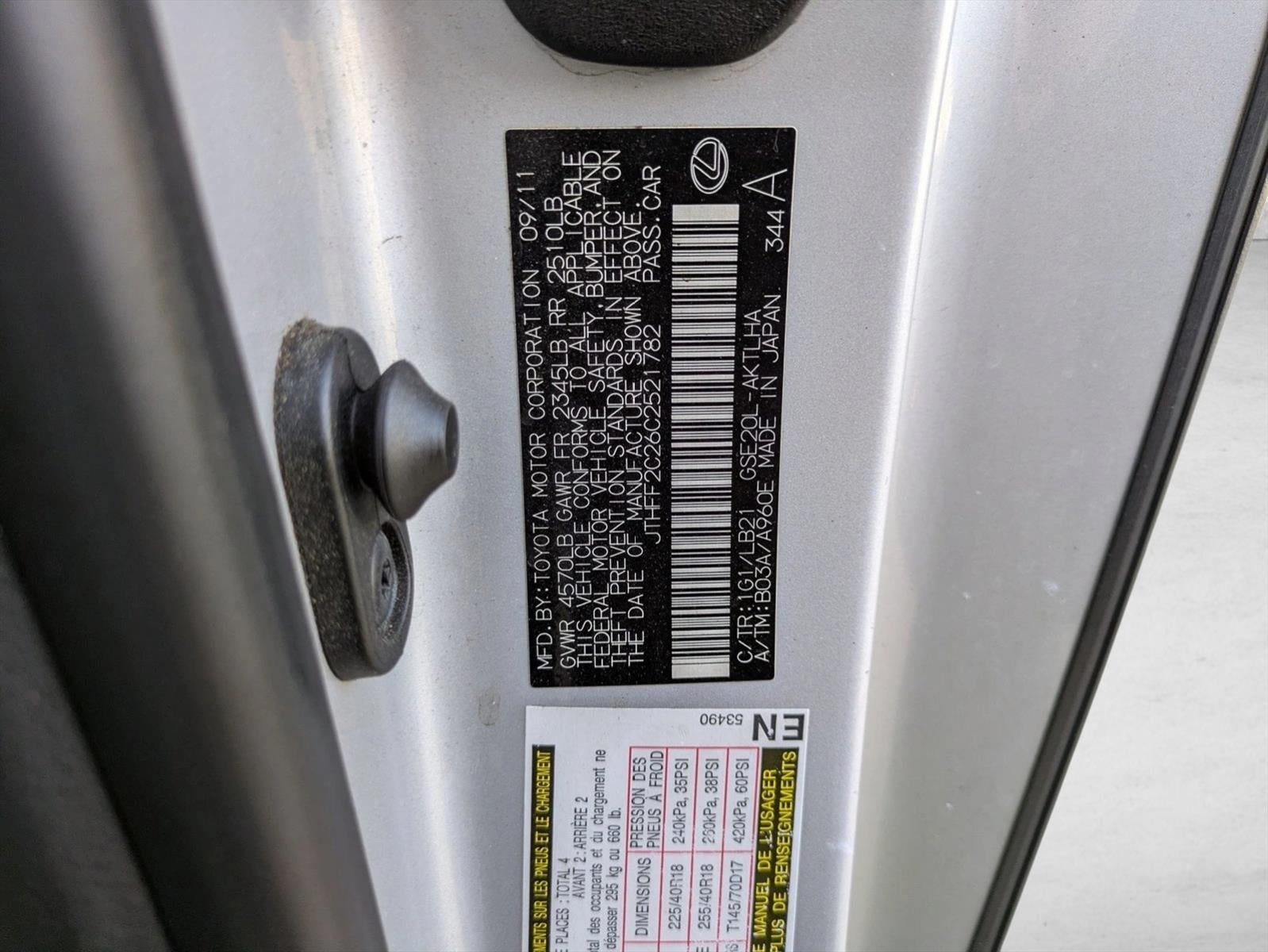 2012 Lexus IS 250C 2dr Conv Auto