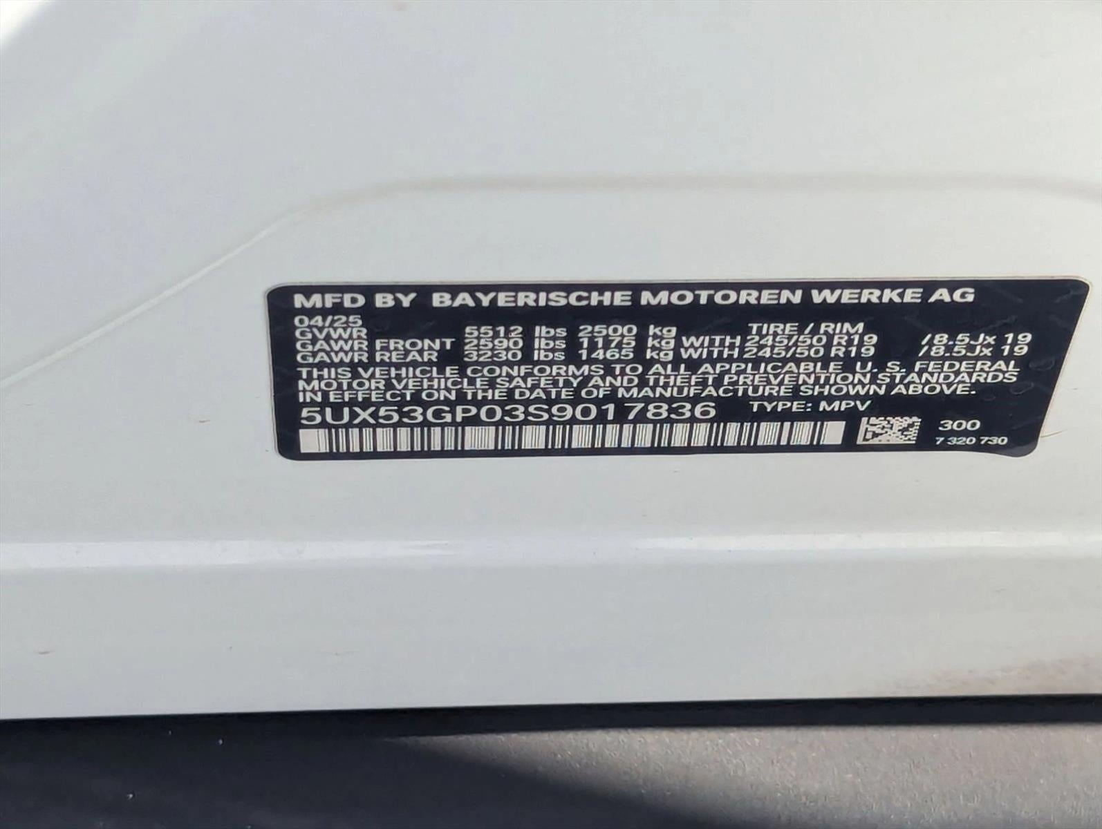 2025 BMW X3 30 xDrive Sports Activity Vehicle