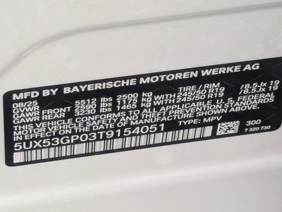 2026 BMW X3 30 xDrive Sports Activity Vehicle