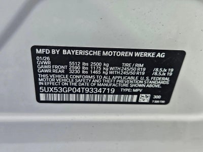 2026 BMW X3 30 xDrive Sports Activity Vehicle