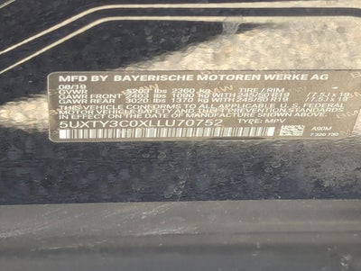 2020 BMW X3 sDrive30i Sports Activity Vehicle