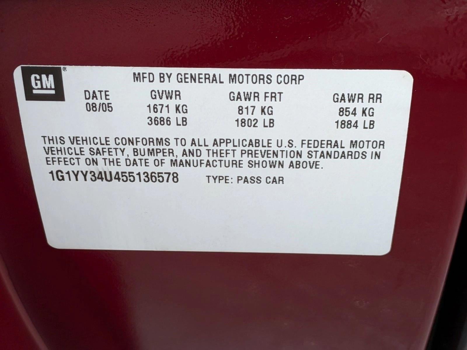 2005 Chevrolet Corvette Base