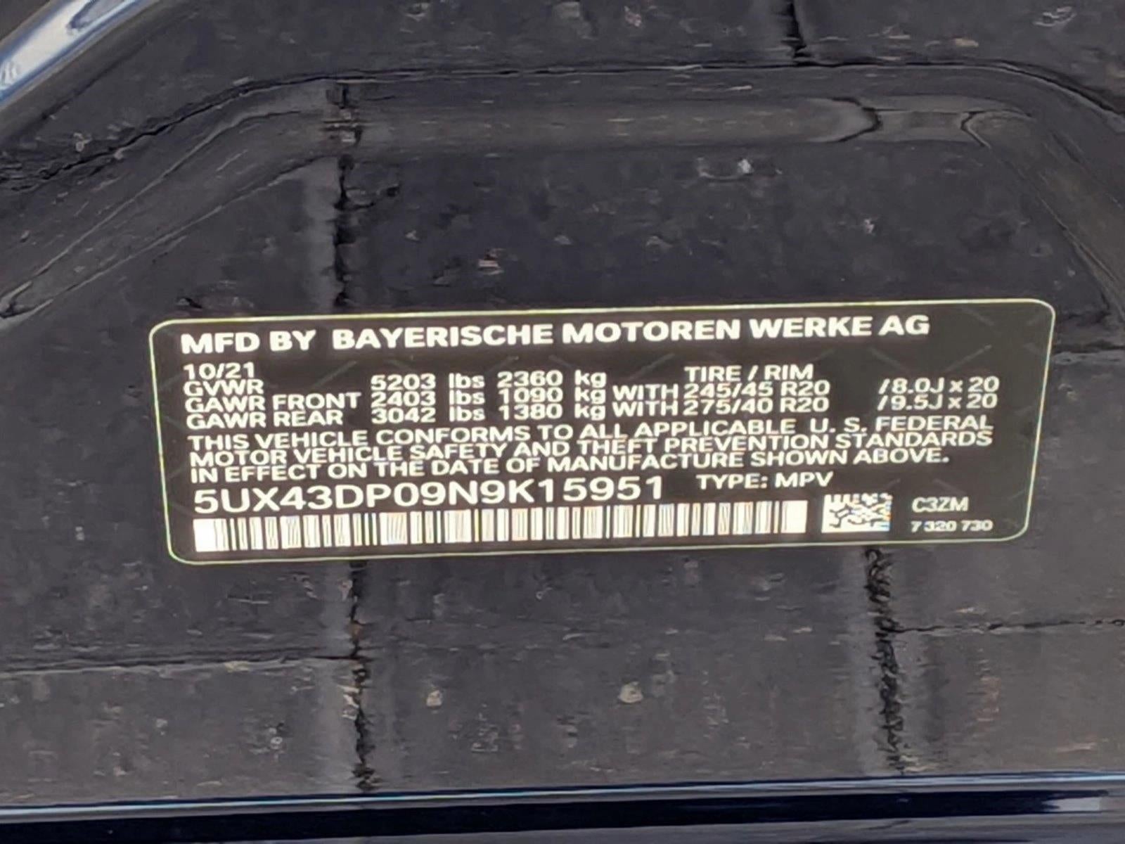 2022 BMW X3 sDrive30i Sports Activity Vehicle