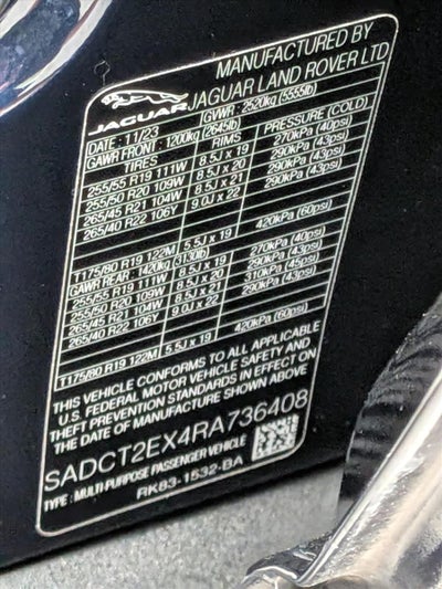 2024 Jaguar F-PACE R-Dynamic S P250 AWD