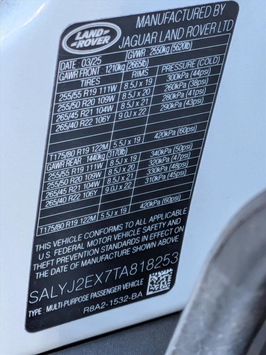 2026 Land Rover Range Rover Velar P250 S