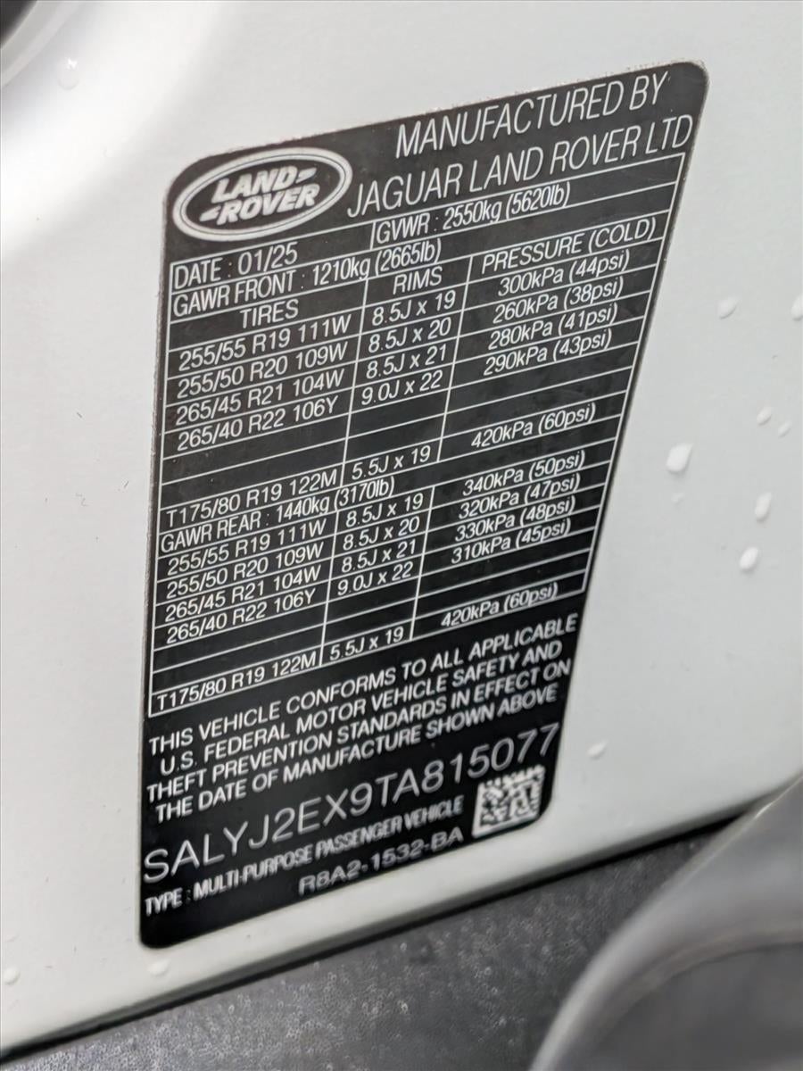 2026 Land Rover Range Rover Velar P250 S