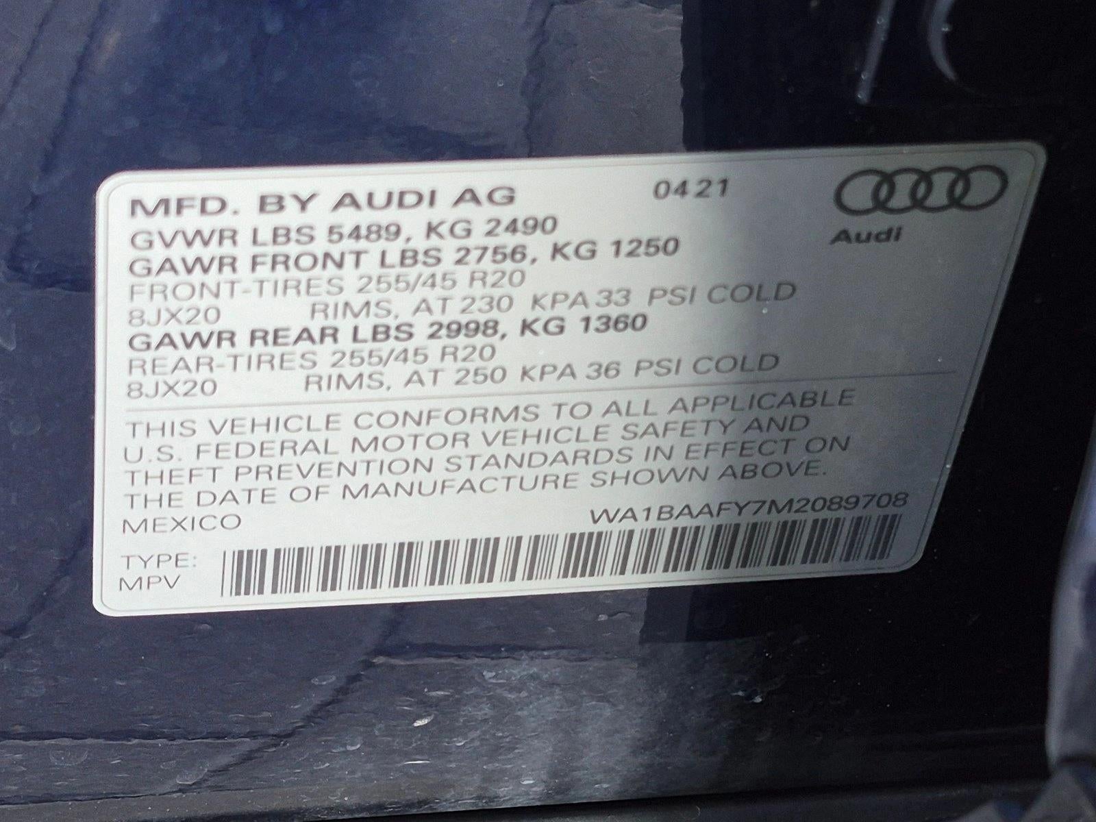 2021 Audi Q5 Premium Plus 45 TFSI quattro