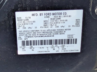 2021 Ford Explorer XLT RWD