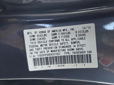 2014 Honda Accord Sedan EX-L V6 Automatic with Navigation