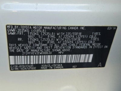 2014 Toyota RAV4 FWD 4dr Limited (Natl)