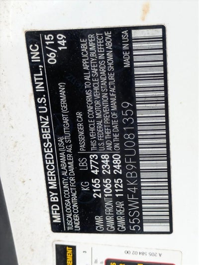 2015 Mercedes-Benz C-Class C 300 4MATIC® Sedan