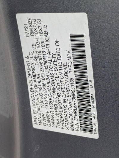 2022 Honda Odyssey EX-L Auto
