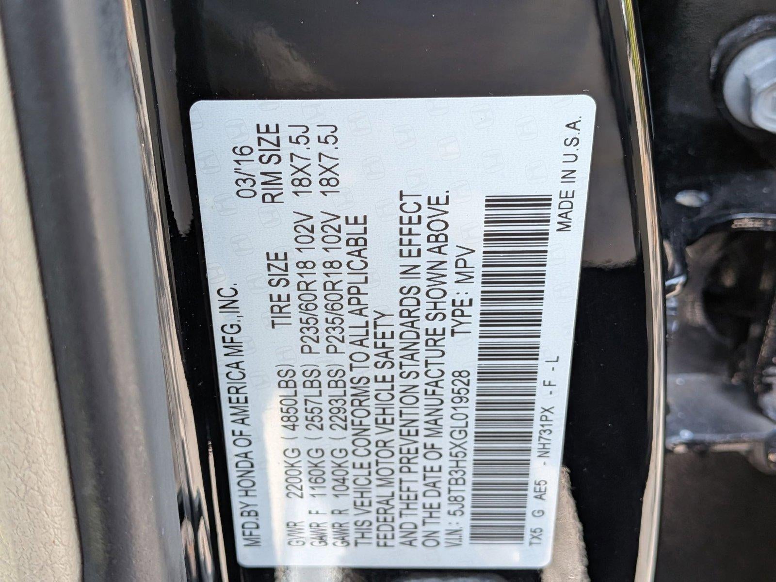 2016 Acura RDX FWD with Technology Package