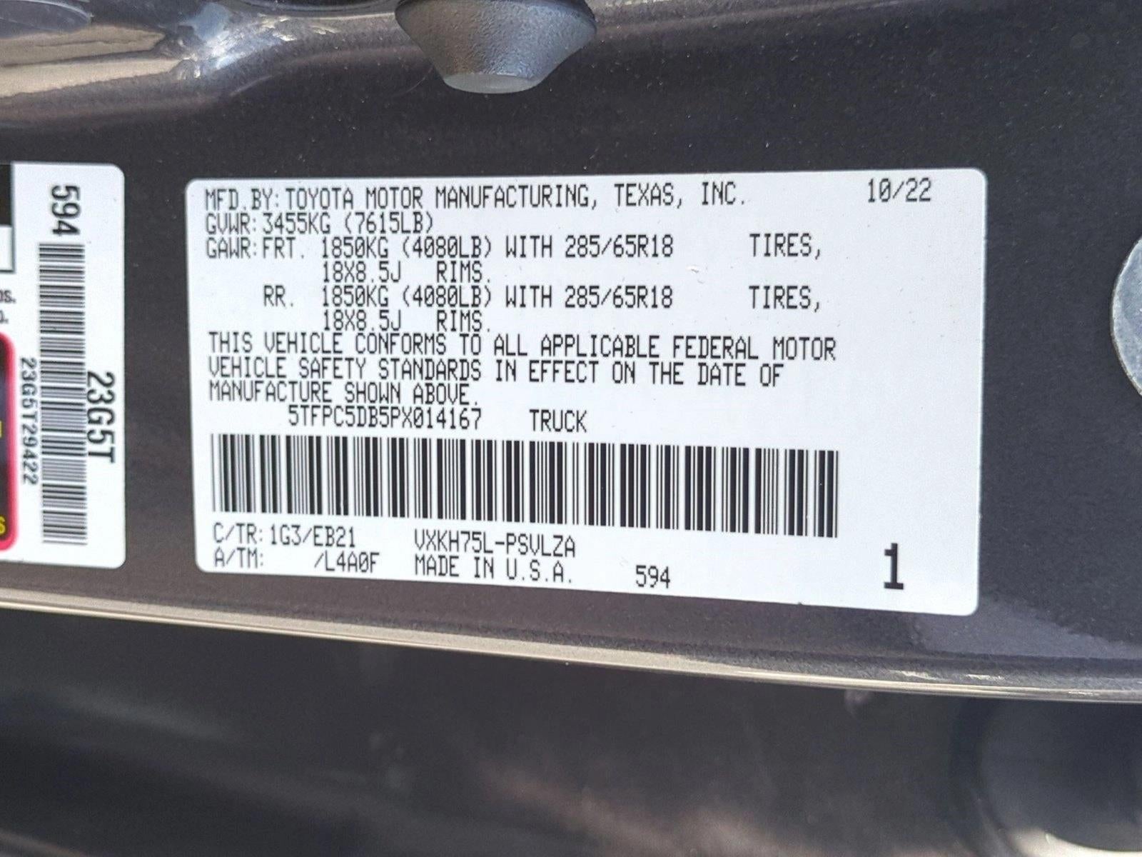 2023 Toyota Tundra 4WD 4WD TRD Pro Hybrid CrewMax 5.5' Bed (Natl)