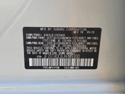 2018 Subaru Crosstrek 2.0i Premium CVT