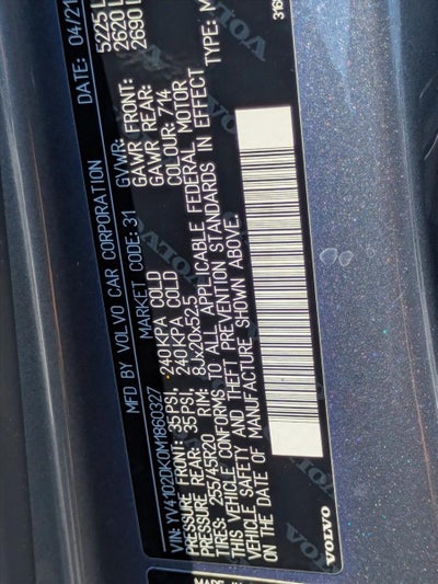 2021 Volvo XC60 T5 FWD Momentum