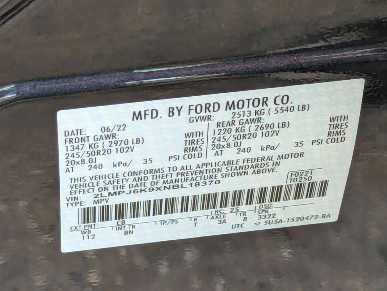 2022 Lincoln Nautilus Reserve FWD