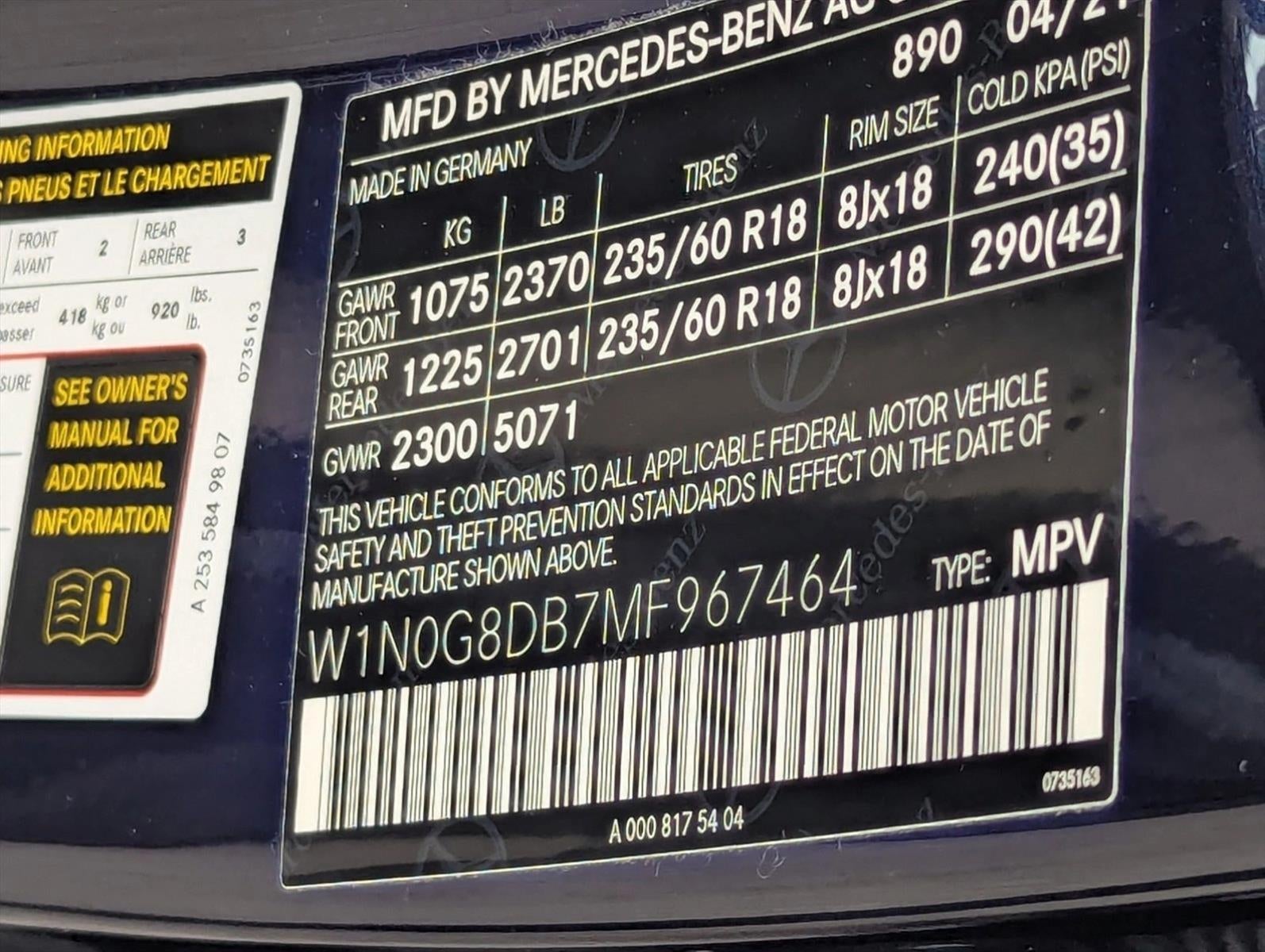 2021 Mercedes-Benz GLC GLC 300 SUV