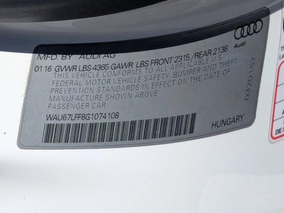 2016 Audi A3 FWD 1.8T Premium