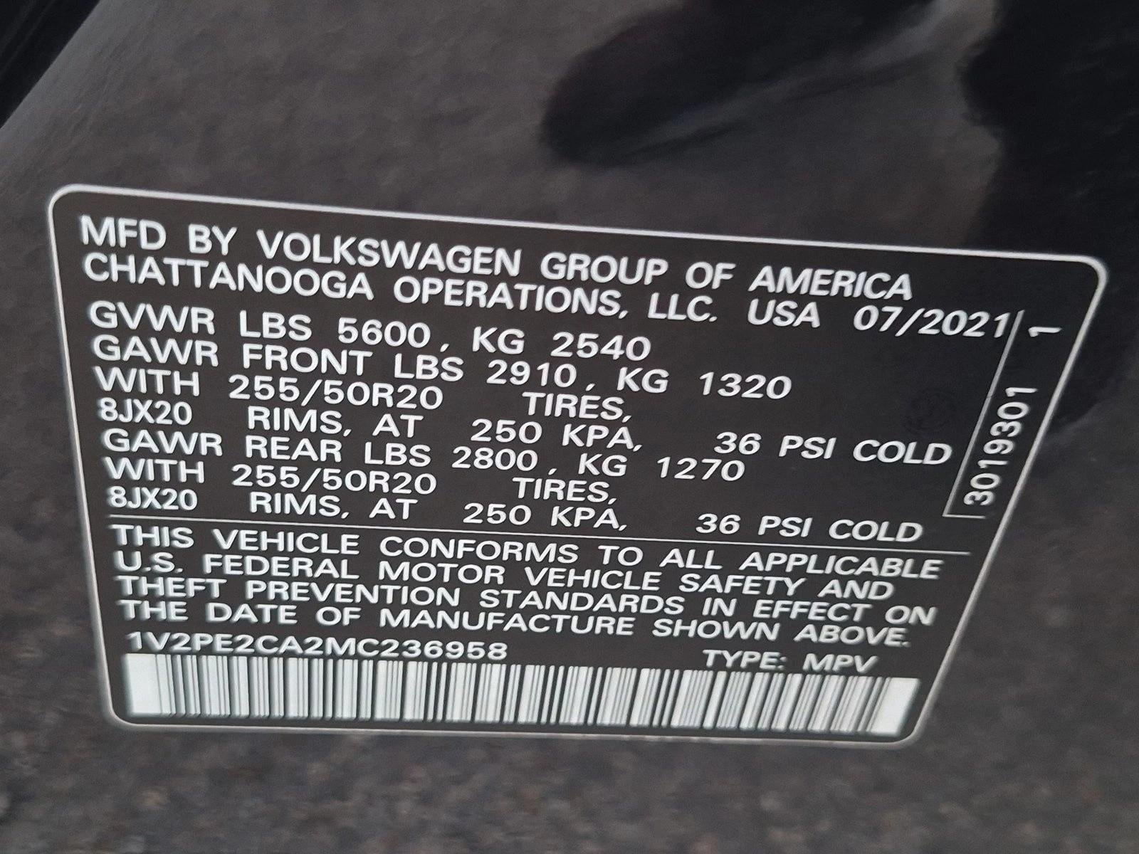 2021 Volkswagen Atlas Cross Sport 3.6L V6 SE w/Technology R-Line FWD