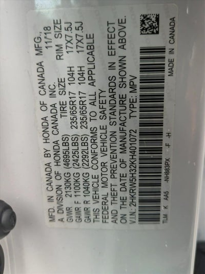 2019 Honda CR-V LX 2WD