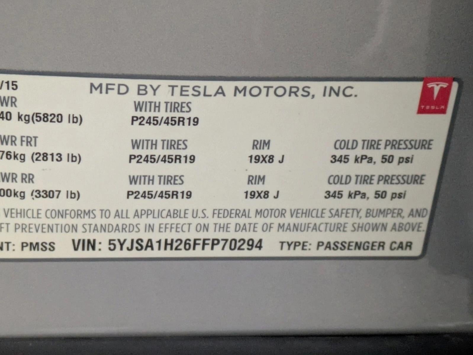 2015 Tesla Model S 4dr Sdn AWD 85D
